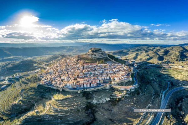 Spain, ancient city and castle Morela.