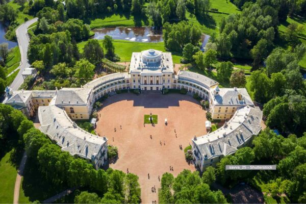 Russia, Pavlovsk Palace in St. Petersburg.
